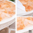 Toile cirée transparente ronde orangée