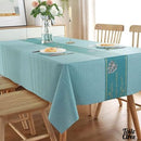 Toile cirée turquoise