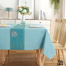 Toile cirée turquoise