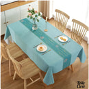 Toile cirée turquoise