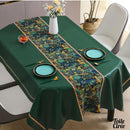 Toile cirée vert foncé