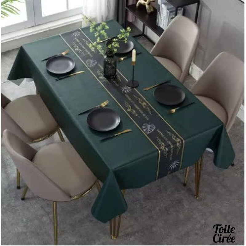 Toile cirée vert foncé