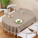 Toile cirée ovale grise