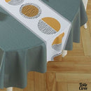 Nappe toile cirée ovale grise