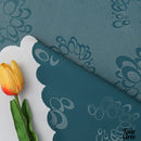 Toile cirée bleu canard