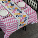 Toile cirée imprimée hexagones